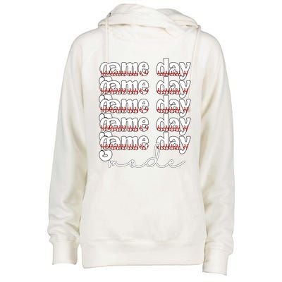 Game Day Mode Baseball Game Day Cute Gift Womens Funnel Neck Pullover Hood