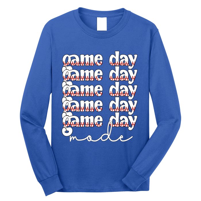 Game Day Mode Baseball Game Day Cute Gift Long Sleeve Shirt