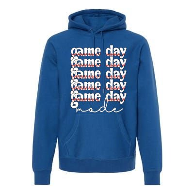 Game Day Mode Baseball Game Day Cute Gift Premium Hoodie