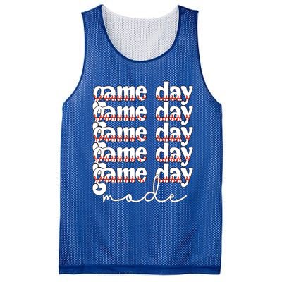 Game Day Mode Baseball Game Day Cute Gift Mesh Reversible Basketball Jersey Tank