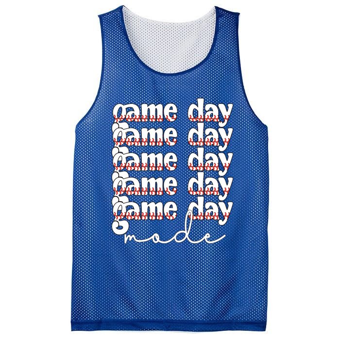 Game Day Mode Baseball Game Day Cute Gift Mesh Reversible Basketball Jersey Tank