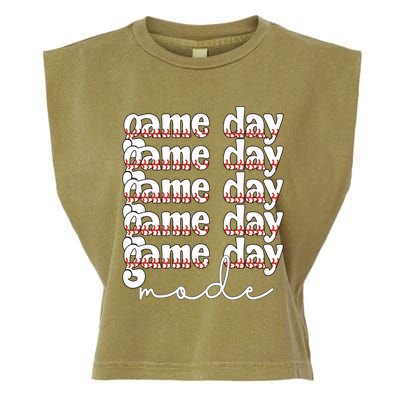 Game Day Mode Baseball Game Day Cute Gift Garment-Dyed Women's Muscle Tee