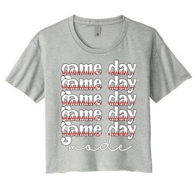 Game Day Mode Baseball Game Day Cute Gift Women's Crop Top Tee