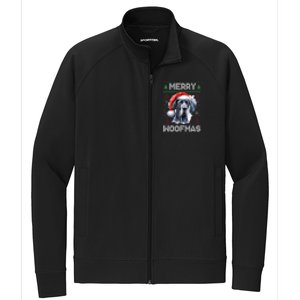 Great Dane Merry Woofmas Ugly Christmas Cute Gift Stretch Full-Zip Cadet Jacket