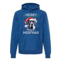 Great Dane Merry Woofmas Ugly Christmas Cute Gift Premium Hoodie