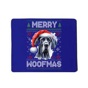 Great Dane Merry Woofmas Ugly Christmas Cute Gift Mousepad