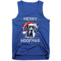 Great Dane Merry Woofmas Ugly Christmas Cute Gift Tank Top