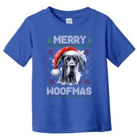 Great Dane Merry Woofmas Ugly Christmas Cute Gift Toddler T-Shirt