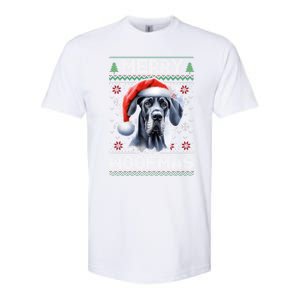 Great Dane Merry Woofmas Ugly Christmas Cute Gift Softstyle CVC T-Shirt