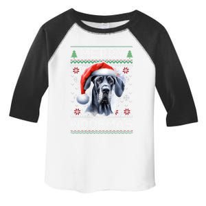 Great Dane Merry Woofmas Ugly Christmas Cute Gift Toddler Fine Jersey T-Shirt