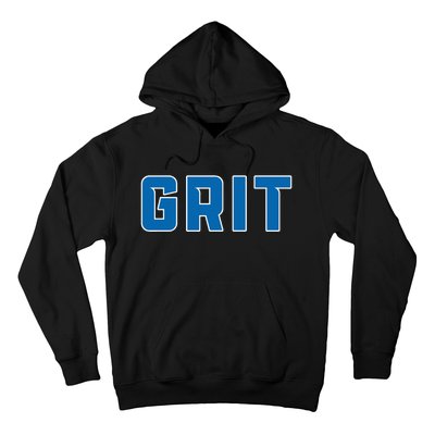 Grit Detroit Michigan Blue And White Hoodie