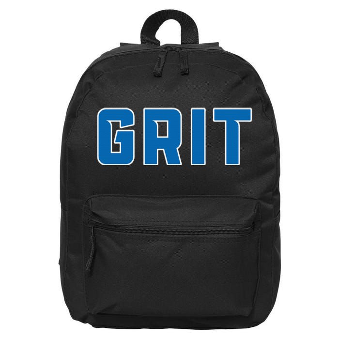 Grit Detroit Michigan Blue And White 16 in Basic Backpack