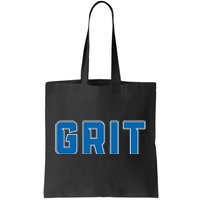 Grit Detroit Michigan Blue And White Tote Bag