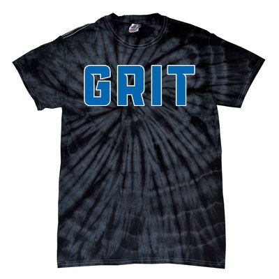 Grit Detroit Michigan Blue And White Tie-Dye T-Shirt