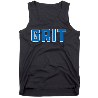 Grit Detroit Michigan Blue And White Tank Top