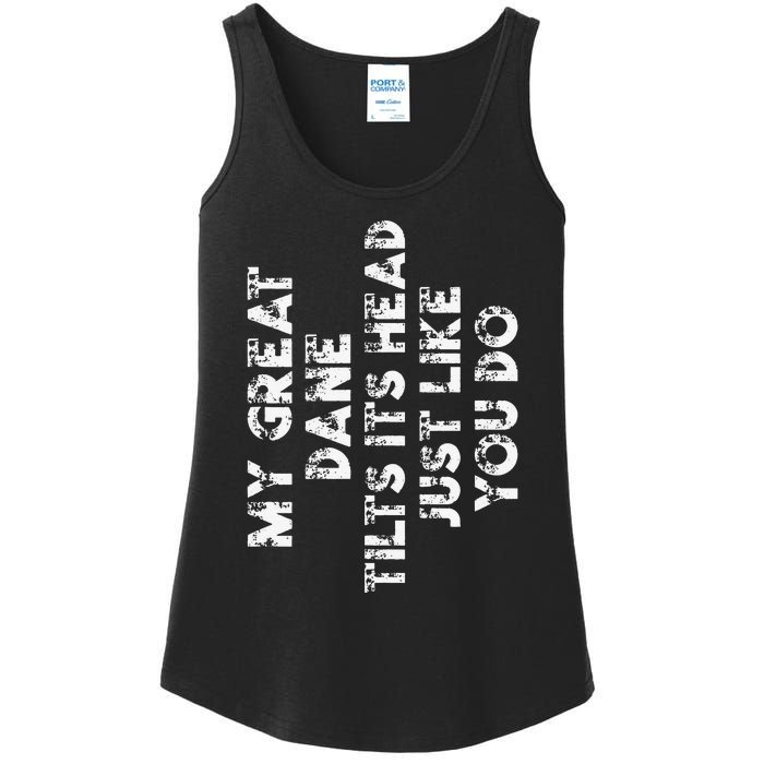 Great Dane Mom Dad Funny Dog Lover Gift Ladies Essential Tank