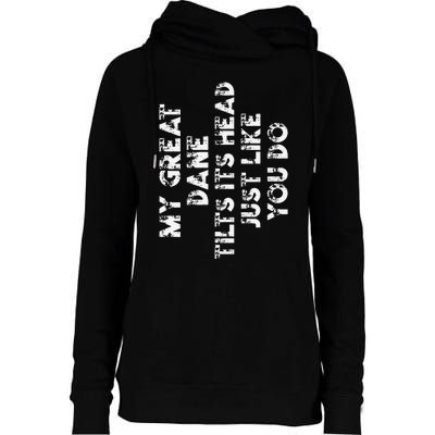 Great Dane Mom Dad Funny Dog Lover Gift Womens Funnel Neck Pullover Hood