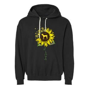 Great Dane Mom Sunflower Great Dane Lover Gifts Dog Mom Mama Garment-Dyed Fleece Hoodie