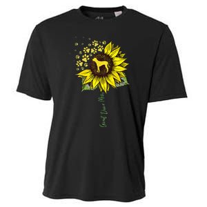 Great Dane Mom Sunflower Great Dane Lover Gifts Dog Mom Mama Cooling Performance Crew T-Shirt