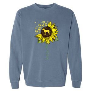 Great Dane Mom Sunflower Great Dane Lover Gifts Dog Mom Mama Garment-Dyed Sweatshirt