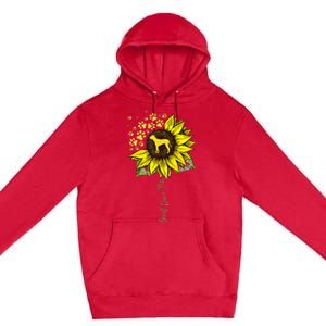 Great Dane Mom Sunflower Great Dane Lover Gifts Dog Mom Mama Premium Pullover Hoodie