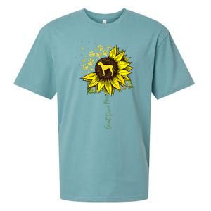 Great Dane Mom Sunflower Great Dane Lover Gifts Dog Mom Mama Sueded Cloud Jersey T-Shirt