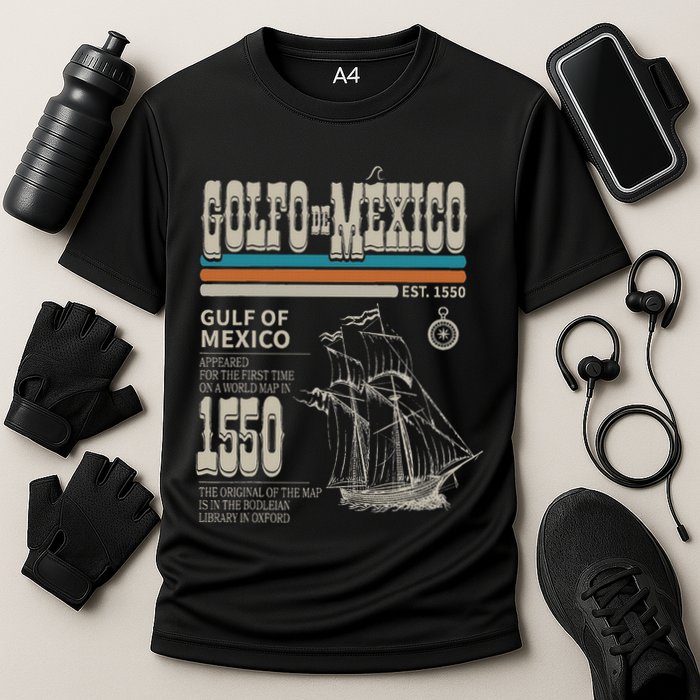 Golfo De MéXico Est 1550 Origin Gulf Of Mexico Cooling Performance Crew T-Shirt