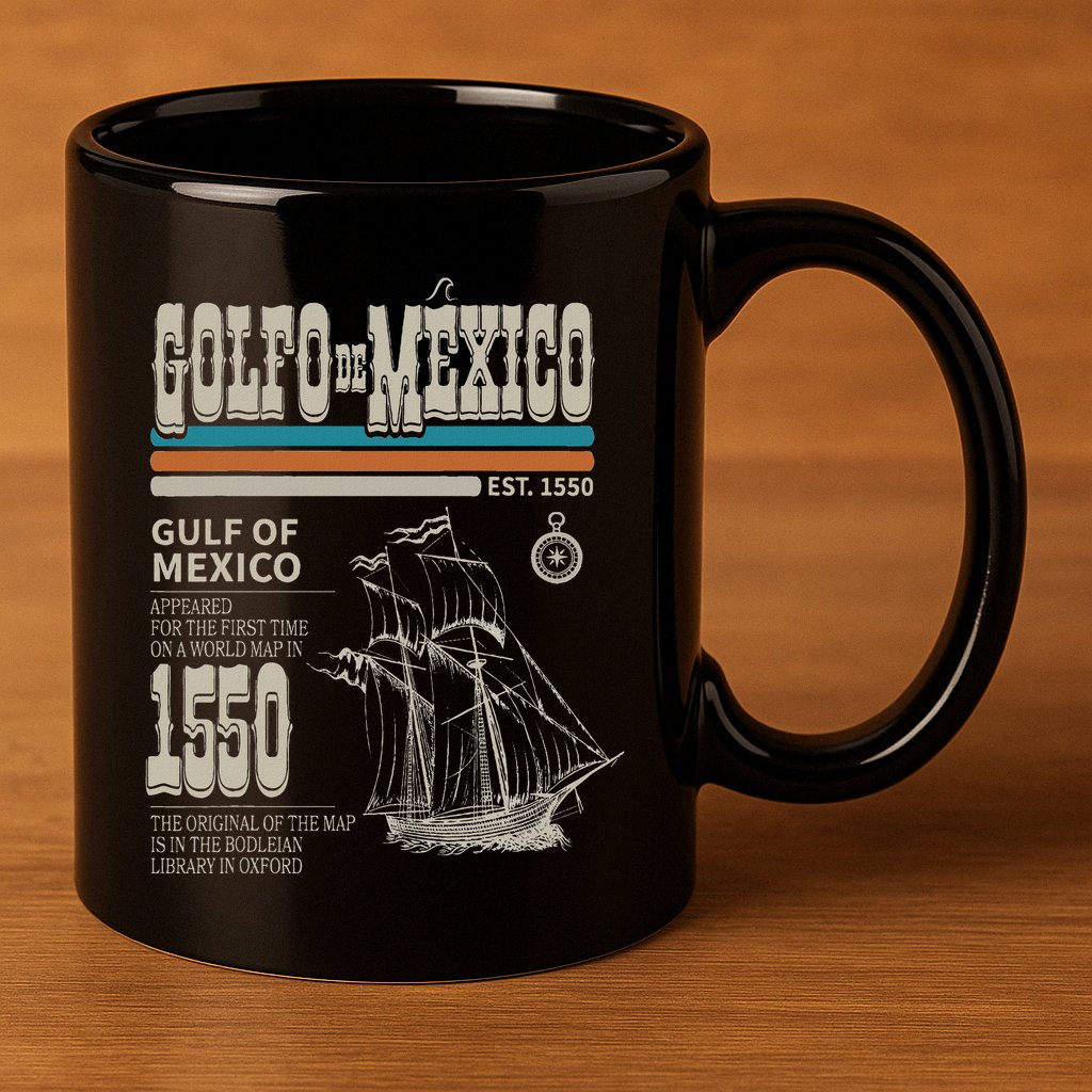 Golfo De MéXico Est 1550 Origin Gulf Of Mexico 11oz C Handle Ceramic Mug