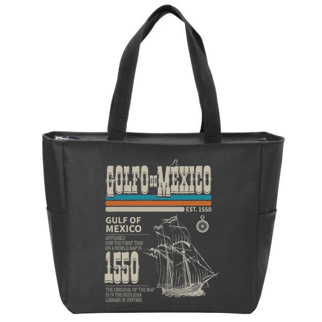 Golfo De MéXico Est 1550 Origin Gulf Of Mexico Zip Tote Bag