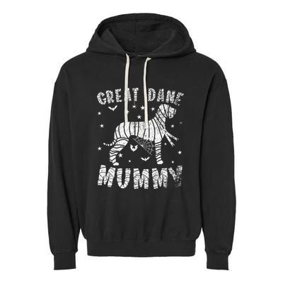 Great Dane Mummy Halloween Garment-Dyed Fleece Hoodie