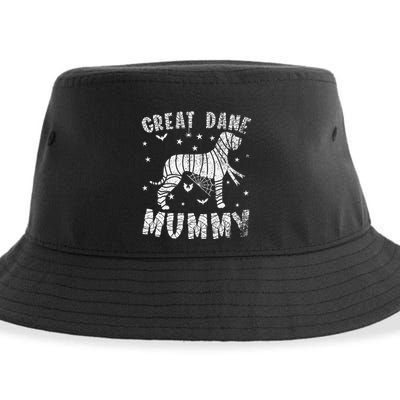 Great Dane Mummy Halloween Sustainable Bucket Hat