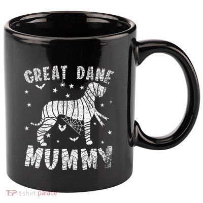 Great Dane Mummy Halloween 11oz C Handle Ceramic Mug