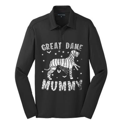 Great Dane Mummy Halloween Silk Touch Performance Long Sleeve Polo