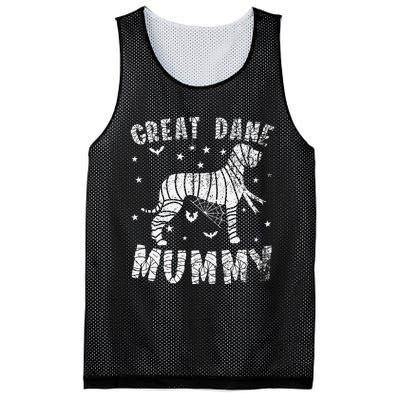 Great Dane Mummy Halloween Mesh Reversible Basketball Jersey Tank