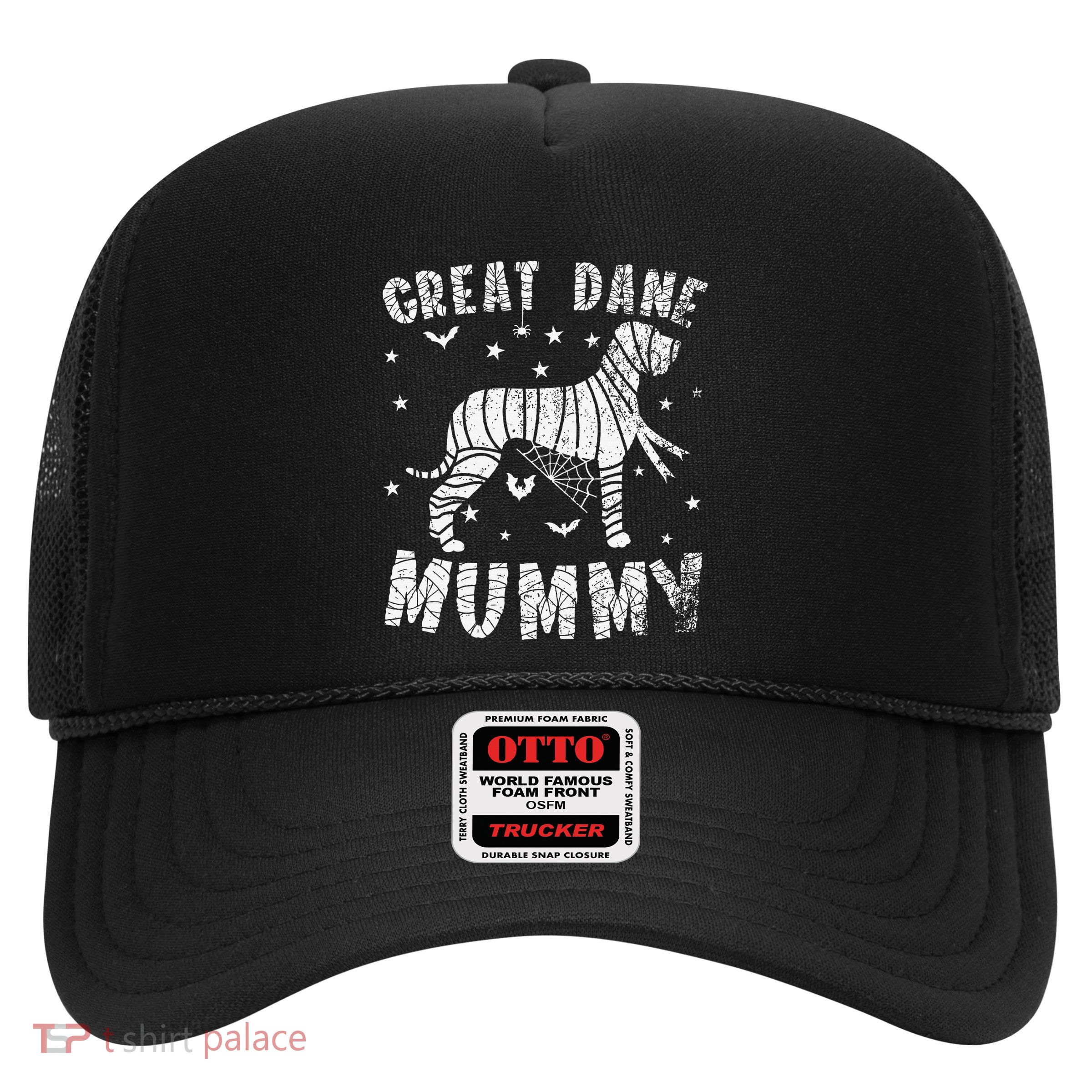 Great Dane Mummy Halloween Trucker Hat