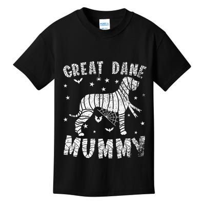 Great Dane Mummy Halloween Kids T-Shirt
