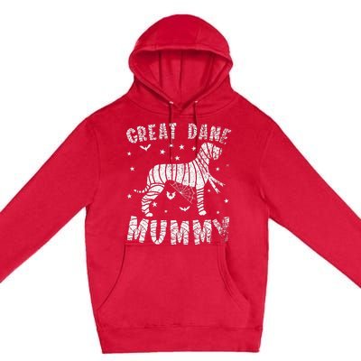 Great Dane Mummy Halloween Premium Pullover Hoodie