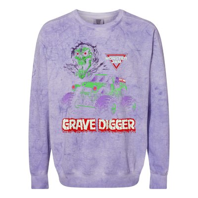 Grave Digger Monster Truck Colorblast Crewneck Sweatshirt