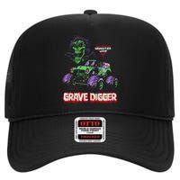 Grave Digger Monster Truck High Crown Mesh Back Trucker Hat