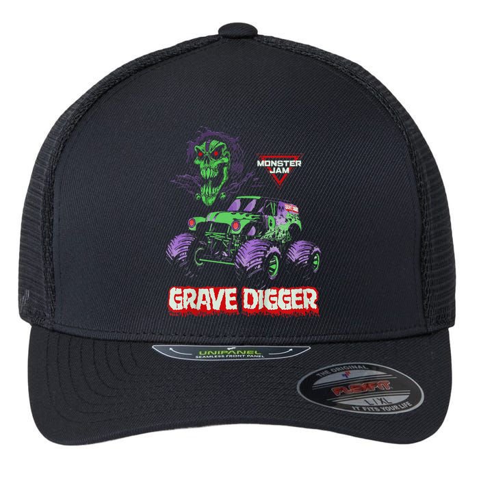 Grave Digger Monster Truck Flexfit Unipanel Trucker Cap