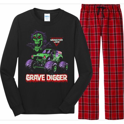 Grave Digger Monster Truck Long Sleeve Pajama Set