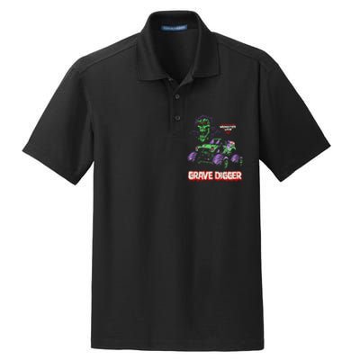 Grave Digger Monster Truck Dry Zone Grid Polo