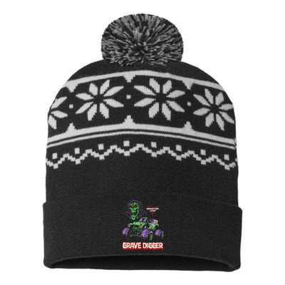 Grave Digger Monster Truck USA-Made Snowflake Beanie