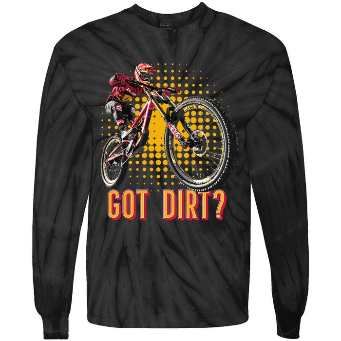 Got Dirt? Mountain Bike Retro Vintage Tie-Dye Long Sleeve Shirt