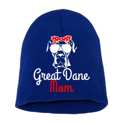 Great Dane Mom Vintage Funny Cute Dog Great Dane Mama Cool Gift Short Acrylic Beanie