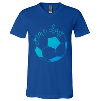 Game Day Mom Soccer Gift V-Neck T-Shirt