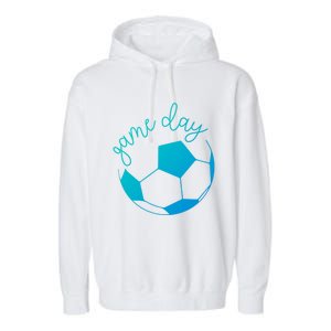 Game Day Mom Soccer Gift Garment-Dyed Fleece Hoodie