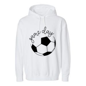 Game Day Mom Soccer Gift Garment-Dyed Fleece Hoodie