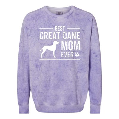 Great Dane Mom Best Dog Owner Ever Colorblast Crewneck Sweatshirt