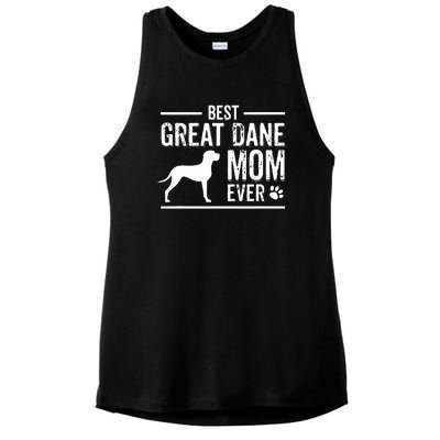 Great Dane Mom Best Dog Owner Ever Ladies PosiCharge Tri-Blend Wicking Tank